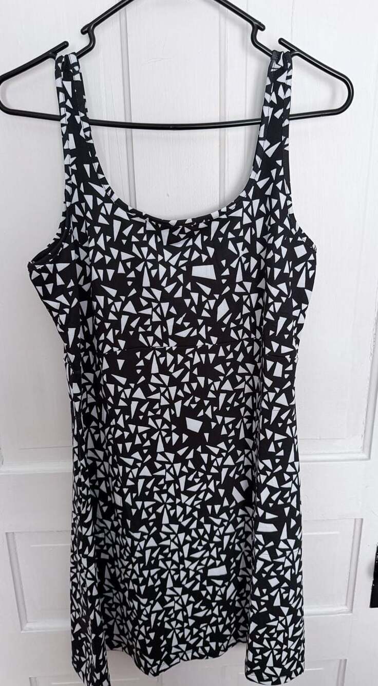Lightbare Women's UPF 50+ Sun Protection Tank Dress A-Line with Pockets  size L